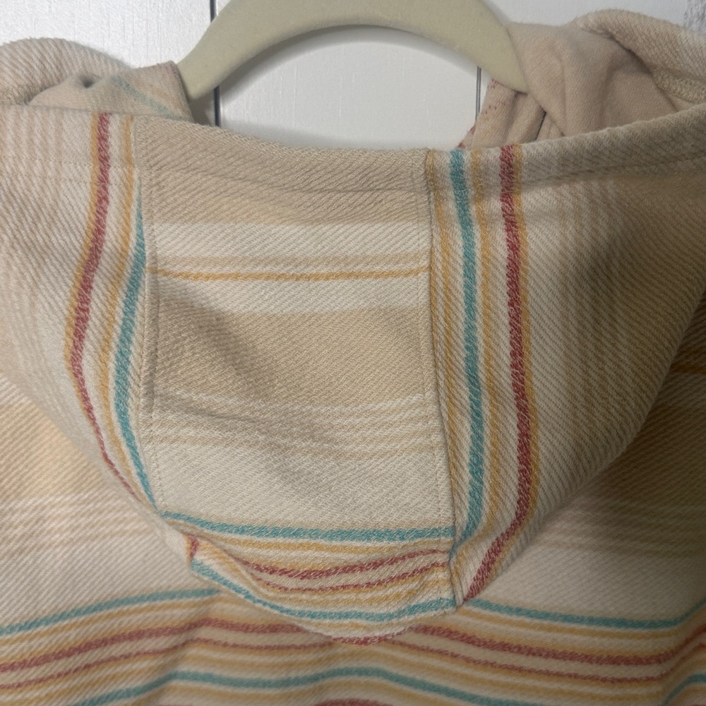 O'Neill Bavaro Cream Striped Pullover Hoodie - Picture 8 of 11